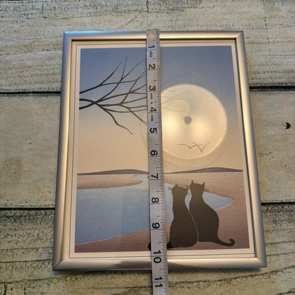 Super cute!  2 black cats looking at the water scenery. 8X10 - Picture 3 of 5